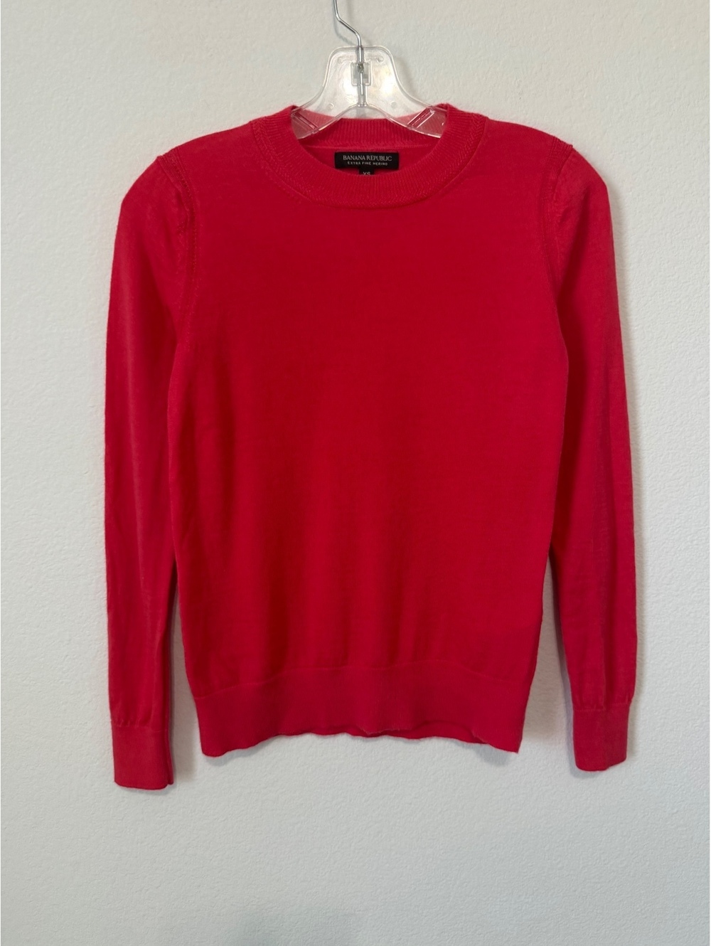 Banana Republic Long Sleeve Crew Neck 100% Merino Wool Sweater Women's Size XS